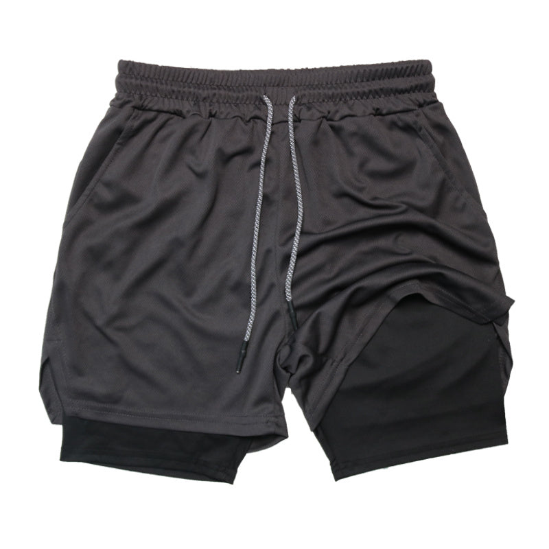 Shorts Masculino 2 em 1 de Compressão Dry Fit para Treino Fit Nax