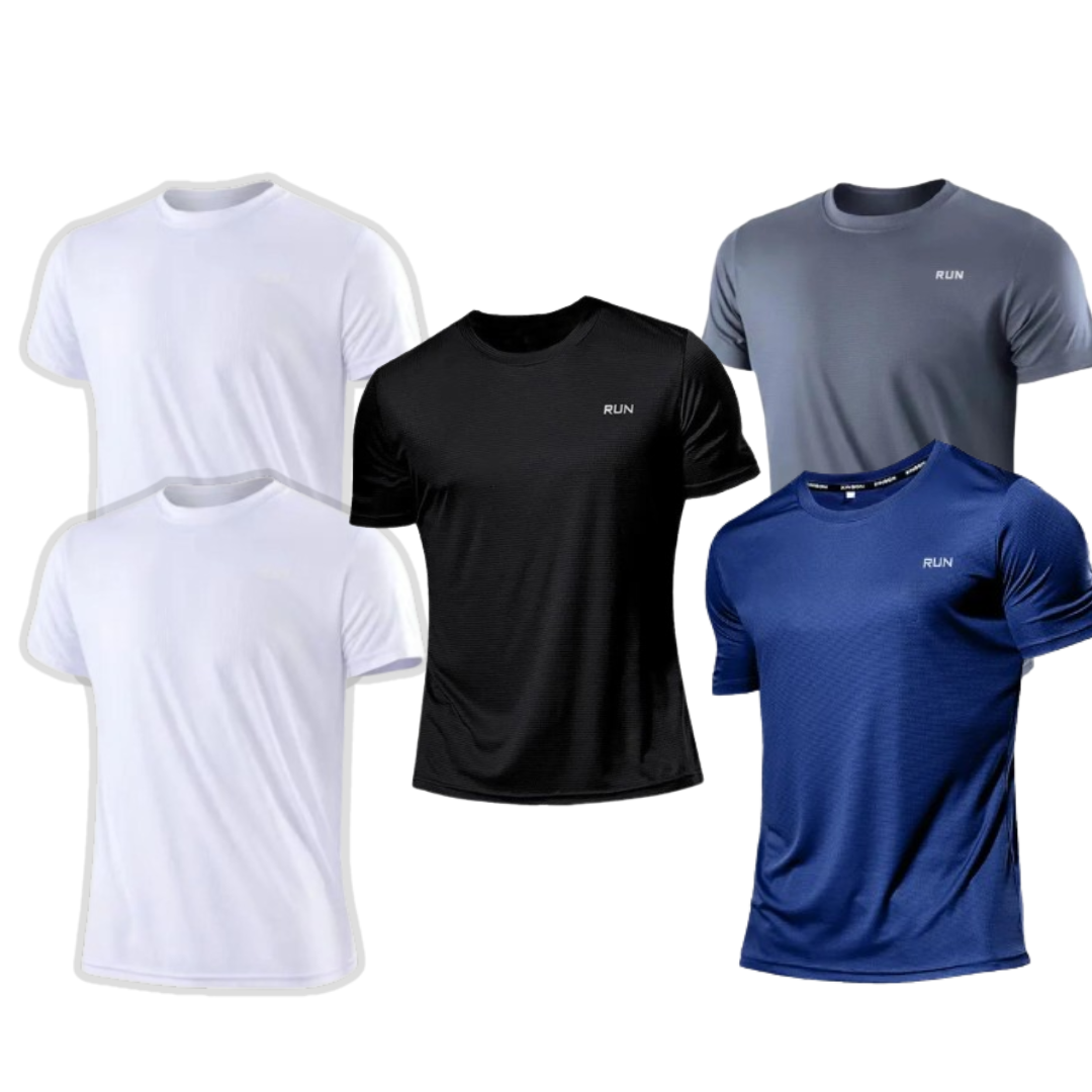 - KIT Camisa Masculina Run de treino para academia COMPRE 3 LEVE 5 Fit Nax