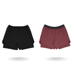 Shorts Masculino 2 em 1 de Compressão Premium compre 1 leve 2 Fit Nax