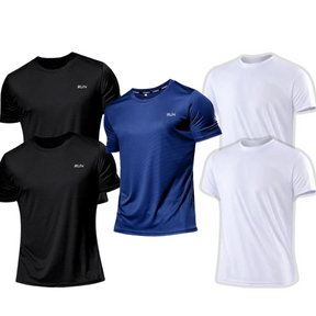 - KIT Camisa Masculina Run de treino para academia COMPRE 3 LEVE 5 Fit Nax