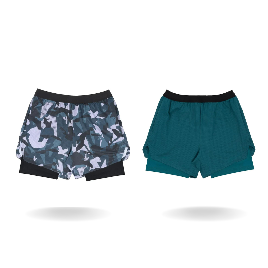 Shorts Masculino 2 em 1 de Compressão Premium compre 1 leve 2 Fit Nax