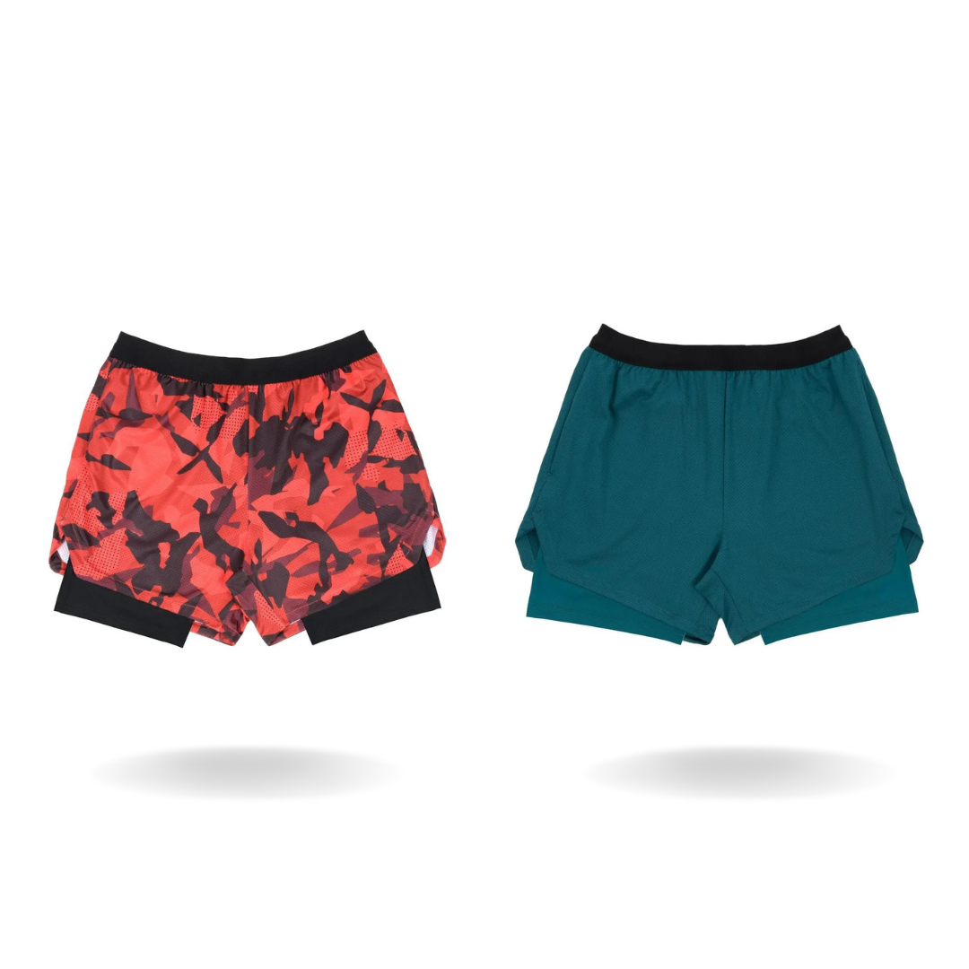 Shorts Masculino 2 em 1 de Compressão Premium compre 1 leve 2 Fit Nax