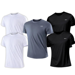 - KIT Camisa Masculina Run de treino para academia COMPRE 3 LEVE 5 Fit Nax