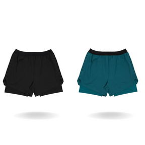 Shorts Masculino 2 em 1 de Compressão Premium compre 1 leve 2 Fit Nax