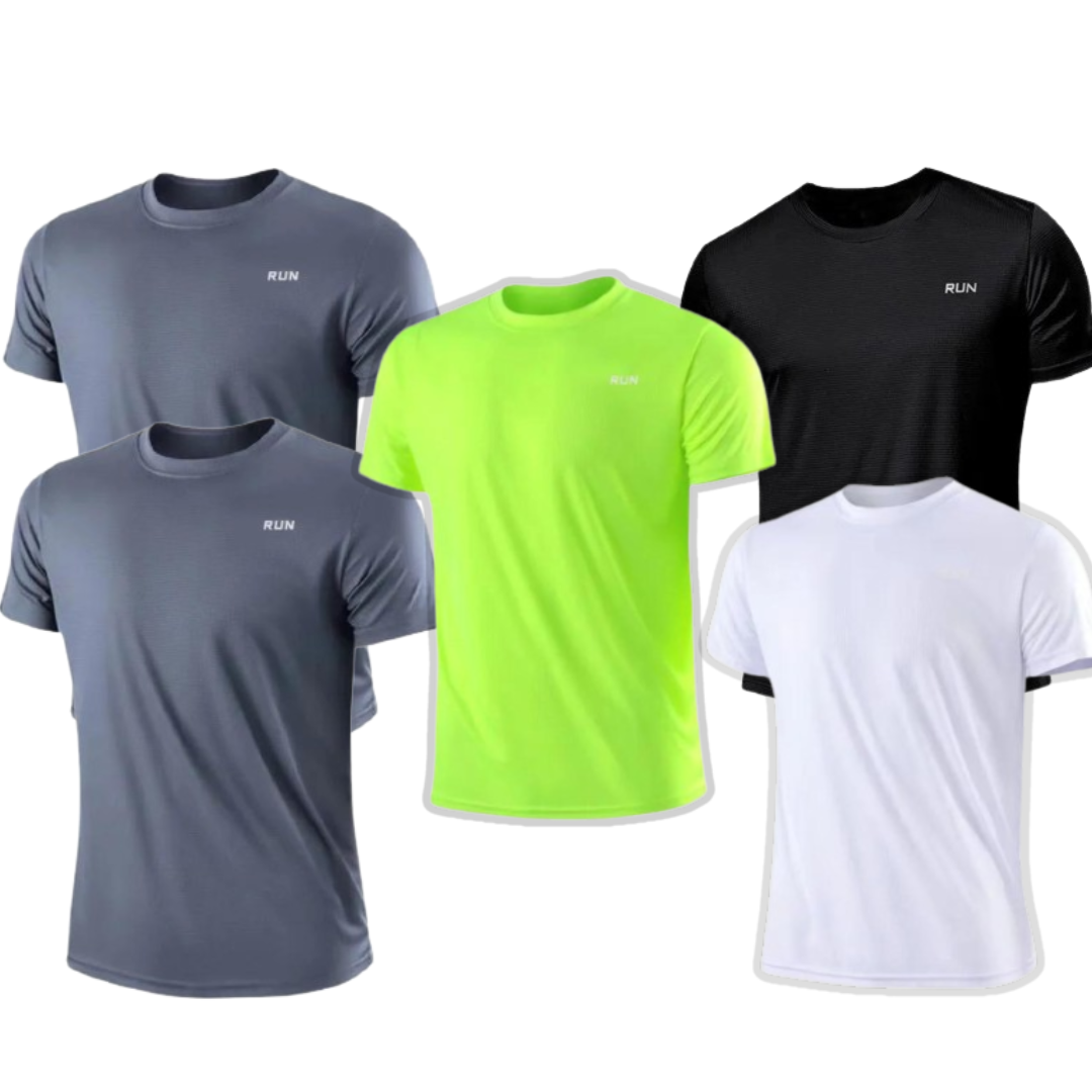 - KIT Camisa Masculina Run de treino para academia COMPRE 3 LEVE 5 Fit Nax