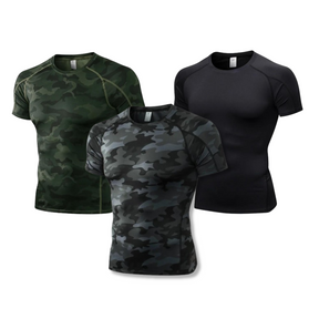 - Kit Camisa masculina de Compressão estilo militar Fit Nax