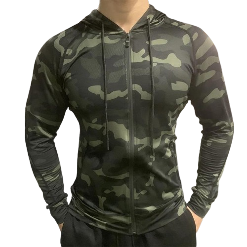 Jaqueta  Com Capuz Estilo Militar dry fit para treino Fit Nax