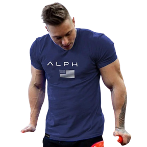 Camisa de algodão masculina ALPH NAX