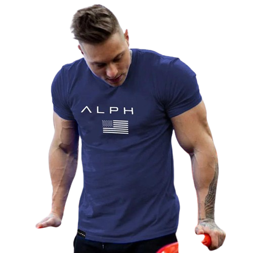 Camisa de algodão masculina ALPH NAX