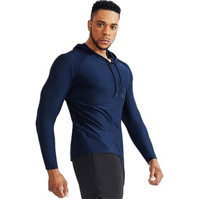 Blusa Masculina de manga longa para treino com capuz Fit Nax