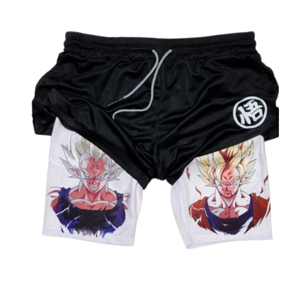 Shorts Masculino DBZ 2 em 1 de Compressão para academia