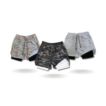 - Kit Shorts Masculino 2 em 1 de Compressão Dry Fit  para Corrida Fit nax compre 2 leve 3