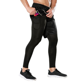 Short Masculino dupla camada dry fit De Compressão para academia Fit Nax