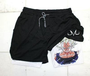 Shorts Masculino DBZ 2 em 1 de Compressão para academia