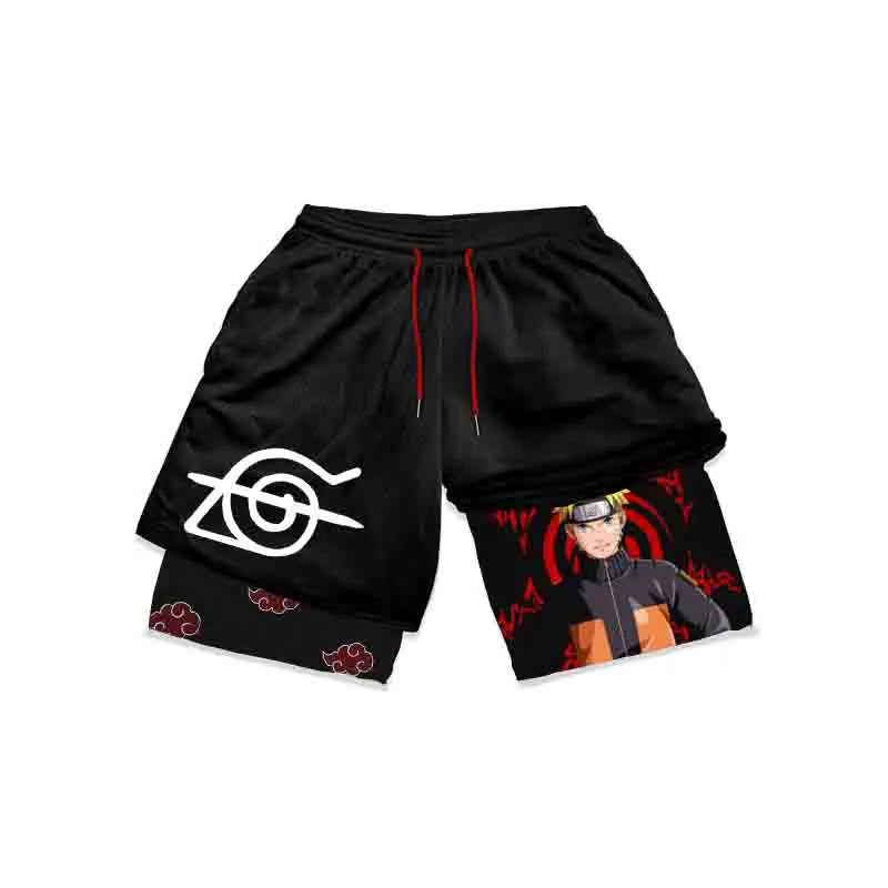 Shorts Masculino de Anime Dry fit para Treino Fit Nax