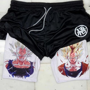 Shorts Masculino DBZ 2 em 1 de Compressão para academia