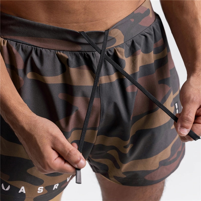 Shorts Masculino VASRV 2 em 1 para academia Fit Nax