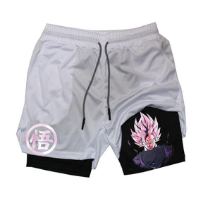 Shorts Masculino DBZ 2 em 1 de Compressão para academia