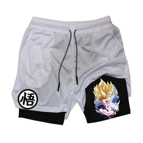 Shorts Masculino DBZ 2 em 1 de Compressão para academia