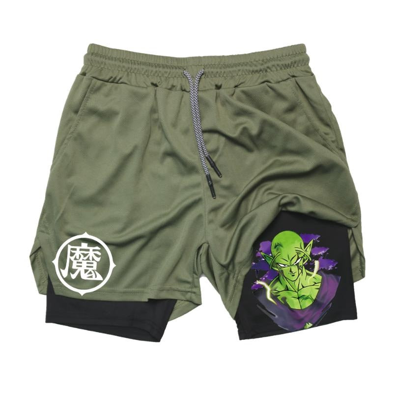 Shorts Masculino DBZ 2 em 1 de Compressão para academia