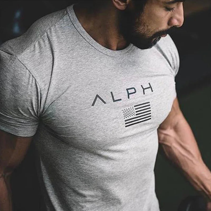 Camisa de algodão masculina ALPH NAX