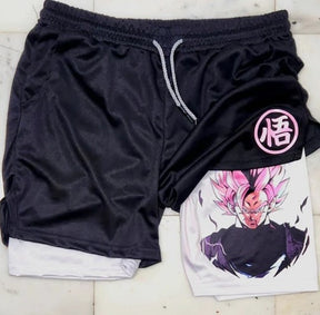 Shorts Masculino DBZ 2 em 1 de Compressão para academia