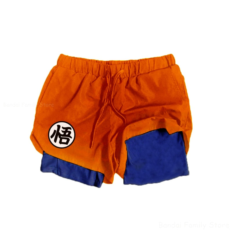 Shorts Masculino DBZ 2 em 1 de Compressão para academia