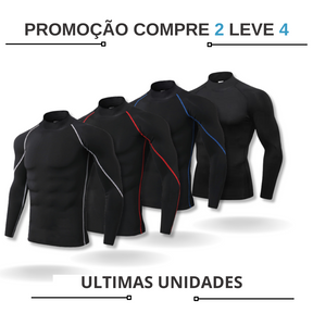 - kit Camisa de Compressão masculina manga longa fit nax Compre 2 Leve 4