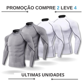 - kit Camisa de Compressão masculina manga longa fit nax Compre 2 Leve 4