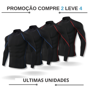 - kit Camisa de Compressão masculina manga longa fit nax Compre 2 Leve 4