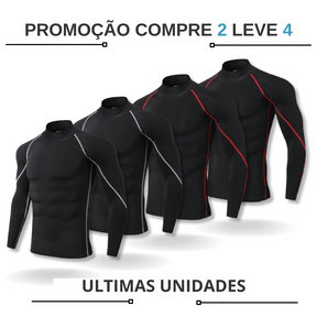 - kit Camisa de Compressão masculina manga longa fit nax Compre 2 Leve 4