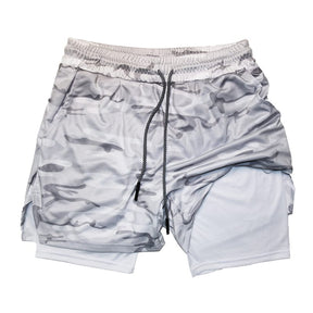 Shorts Masculino 2 em 1 de Compressão Dry Fit para Treino Fit Nax