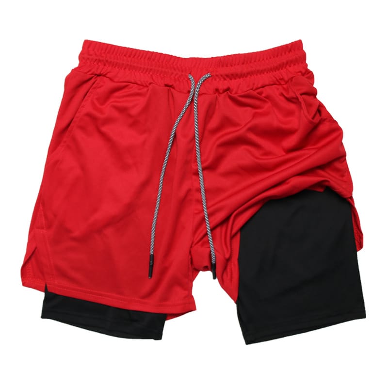 Shorts Masculino 2 em 1 de Compressão Dry Fit para Treino Fit Nax