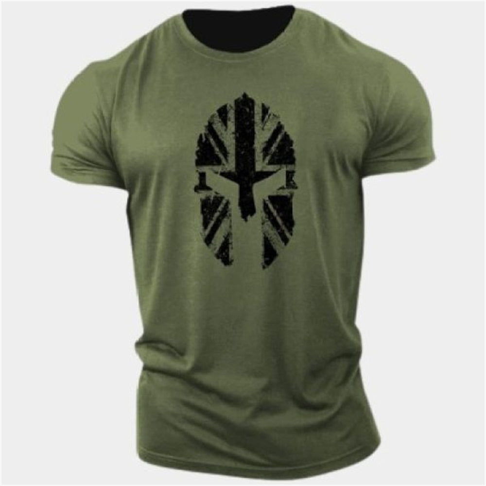 Camisa Masculina esparta de treino Dry fit para academia esparta com  estampa 3d