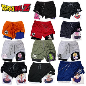 Shorts Masculino DBZ 2 em 1 de Compressão para academia