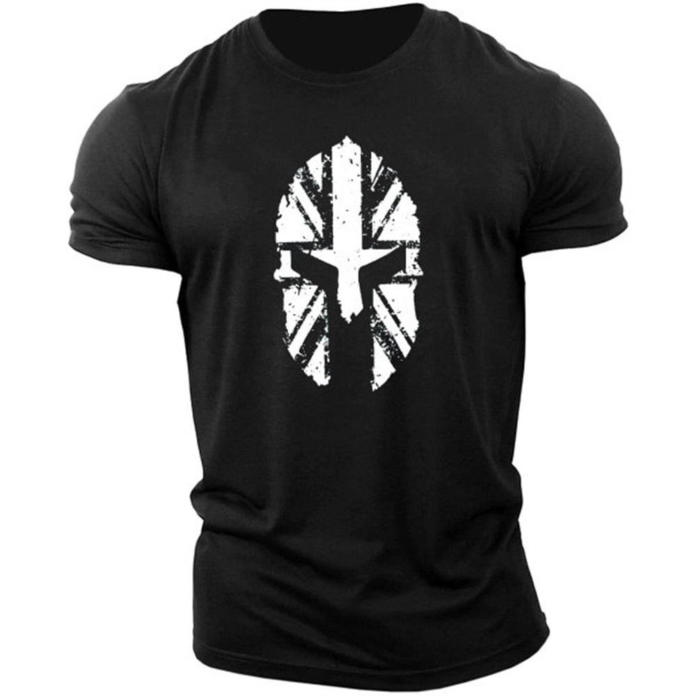 Camisa Masculina esparta de treino Dry fit para academia esparta com  estampa 3d