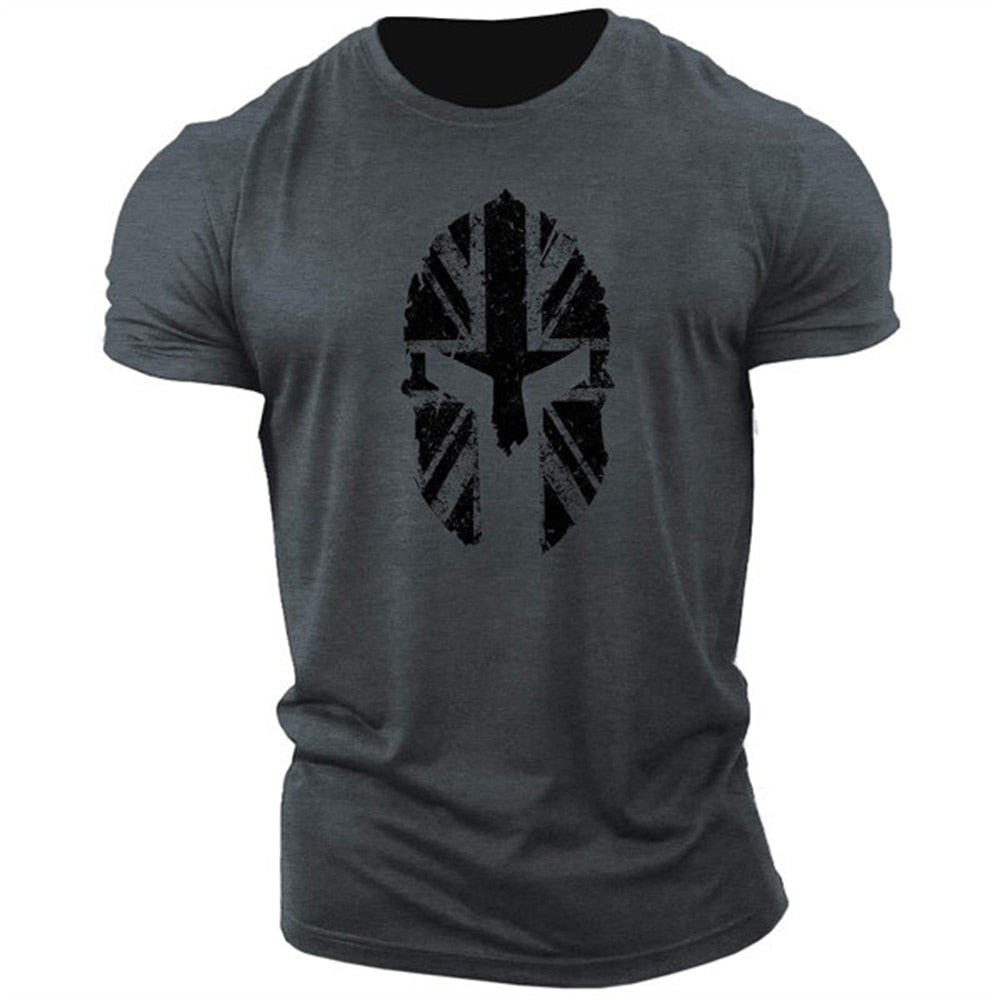 Camisa Masculina esparta de treino Dry fit para academia esparta com  estampa 3d