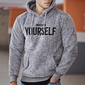 Blusa Moletom Masculino YOURSELF com capuz para academia Fit Nax