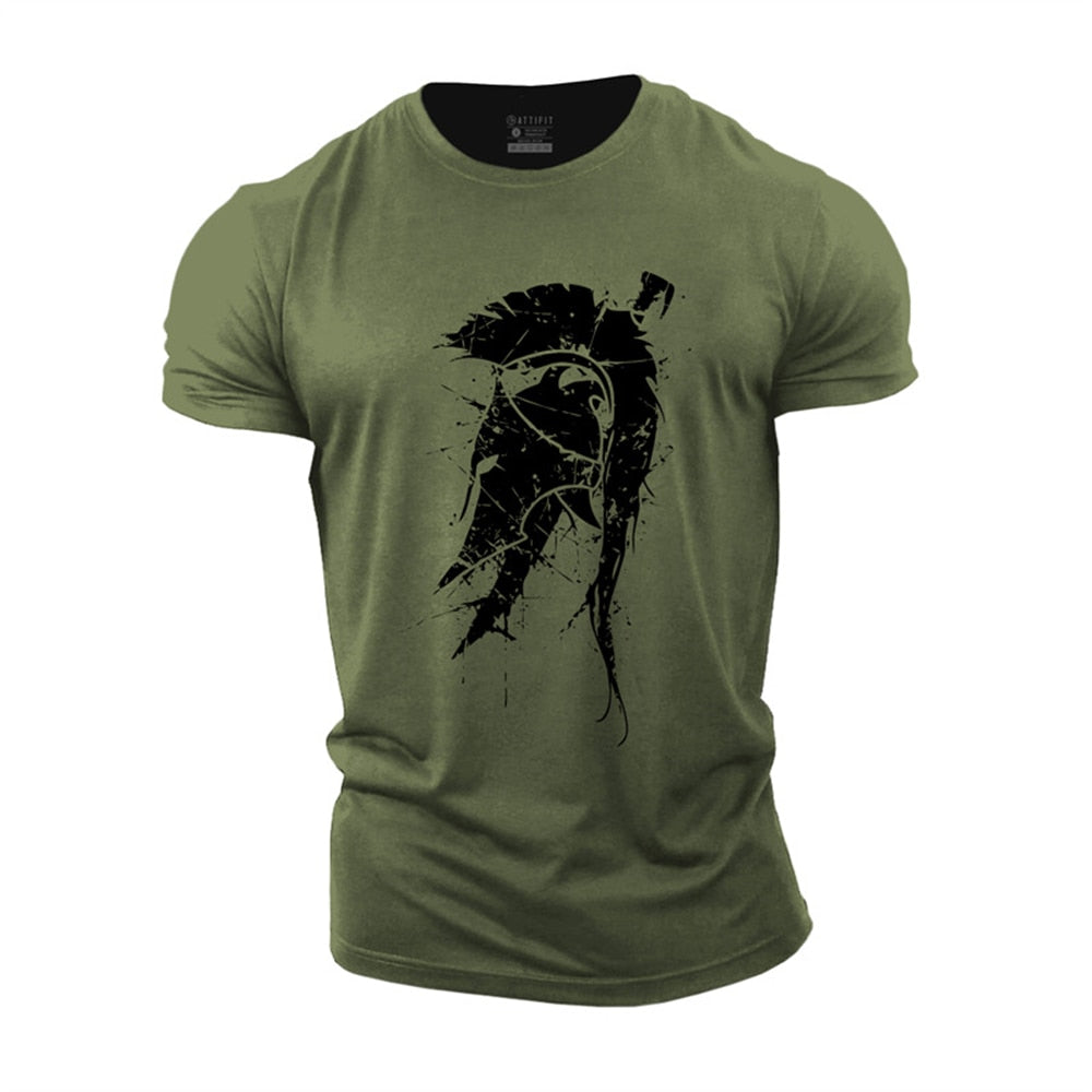 Camisa Masculina esparta de treino Dry fit para academia esparta com  estampa 3d