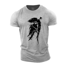 Camisa Masculina esparta de treino Dry fit para academia esparta com  estampa 3d